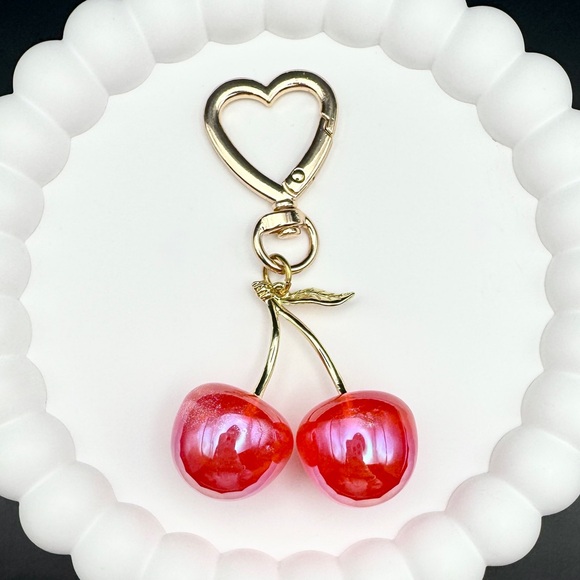 Handbags - Handmade Red Cherry Bag Charm / Keychain
